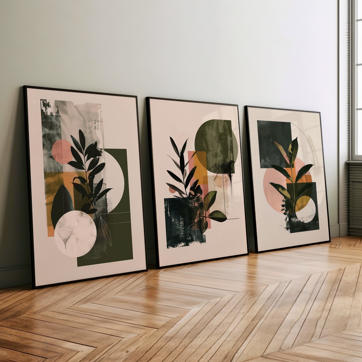 Abstract Canvas Set - 3pcs/set Boho Geometric Abstract Canvas Prints