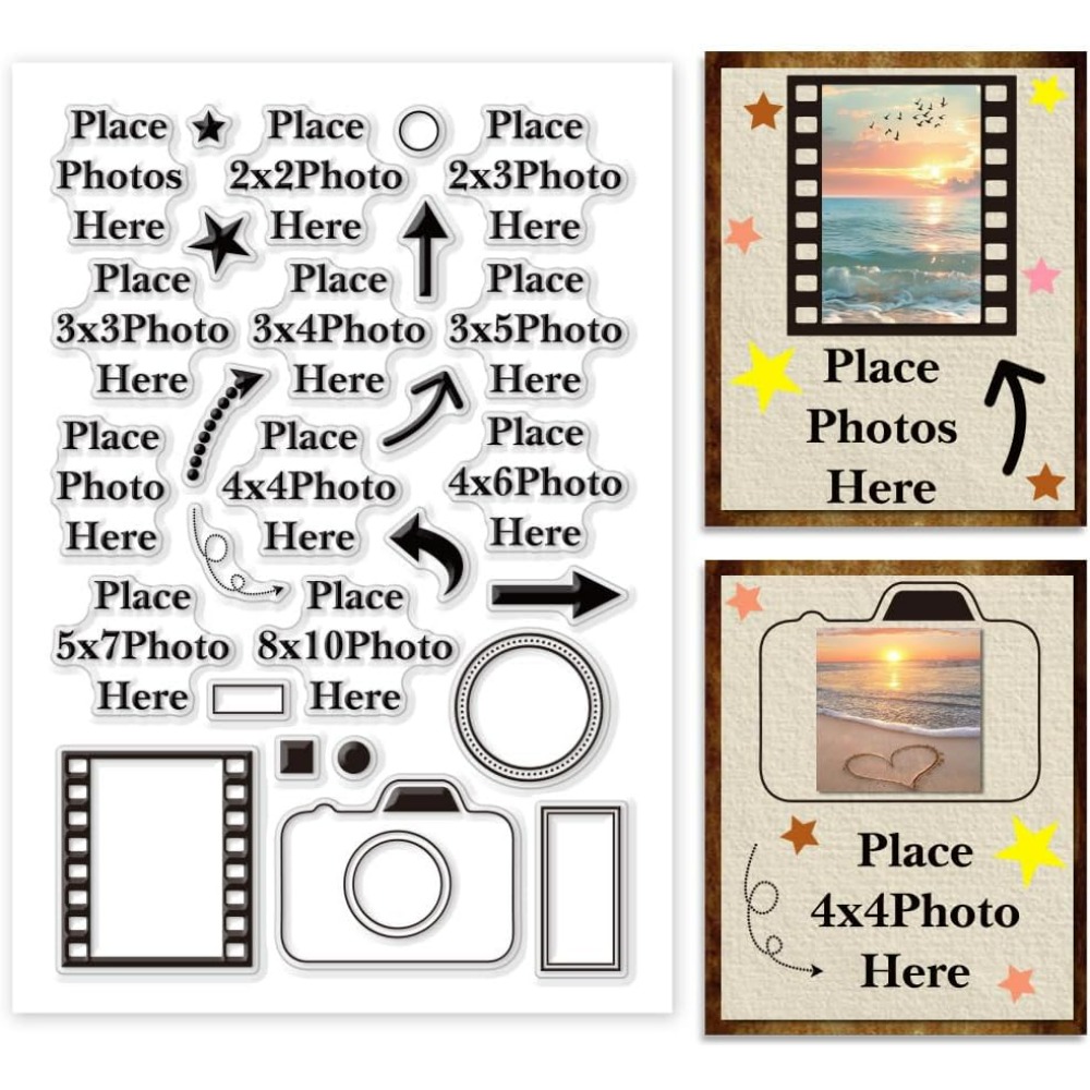Picture Frame - Place Photo Here Clear Stamp Arrow