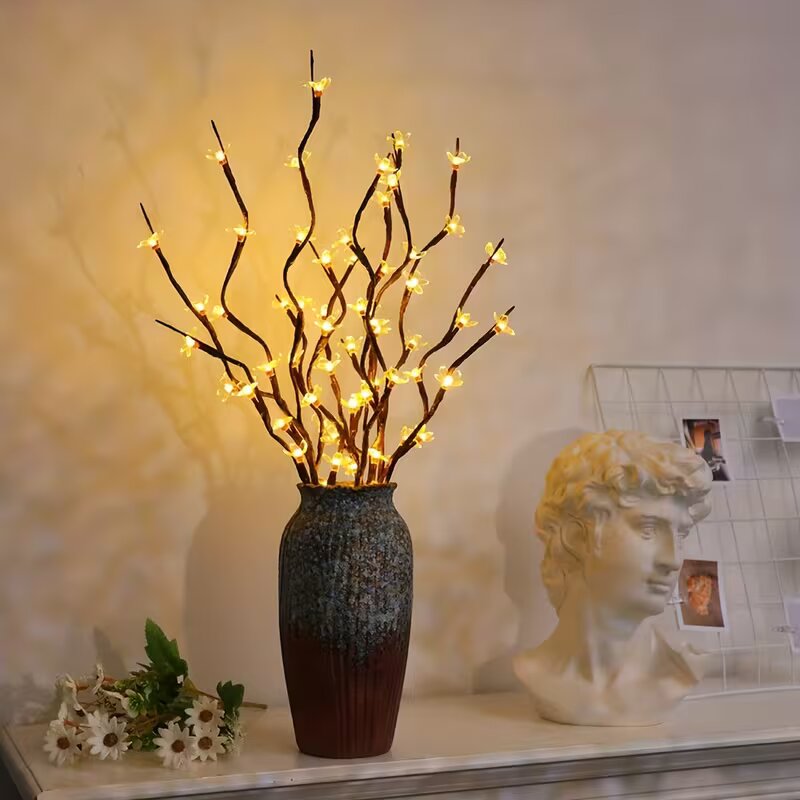 Vase Decor - 1/2PC 20LED Cherry Blossom Tree Branch