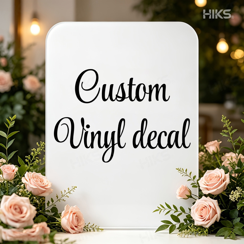 Decorative Mirror - 2lines/1Set Custom Party Backdrop Vinyl Stickers