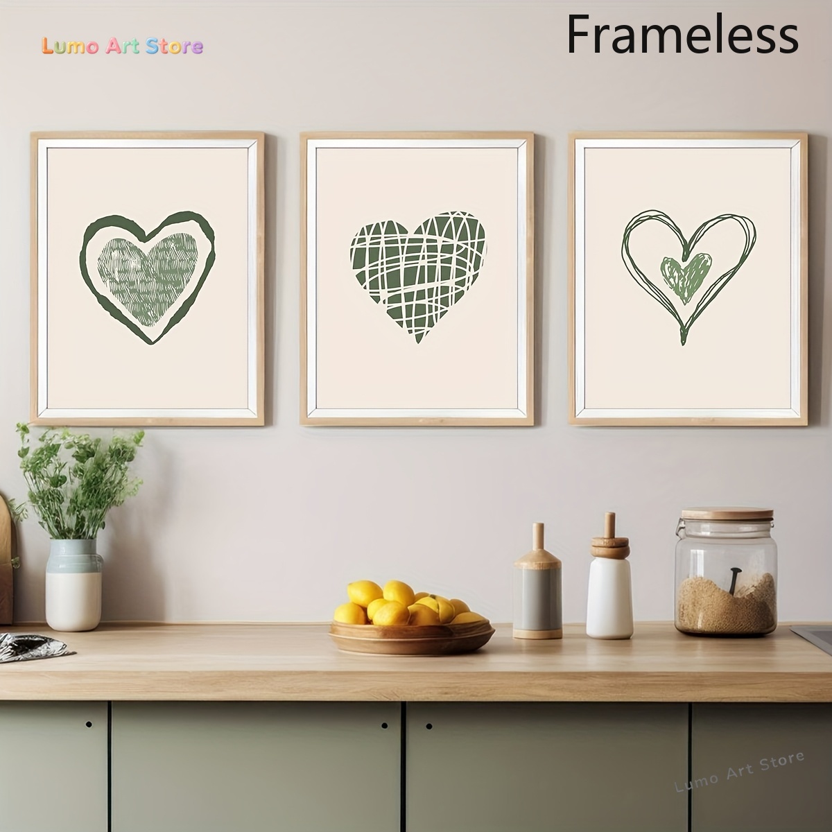 2D Flat, 2D Flat, 3pcs/Set Sag - Abstract Canvas Set ulasan dan harga