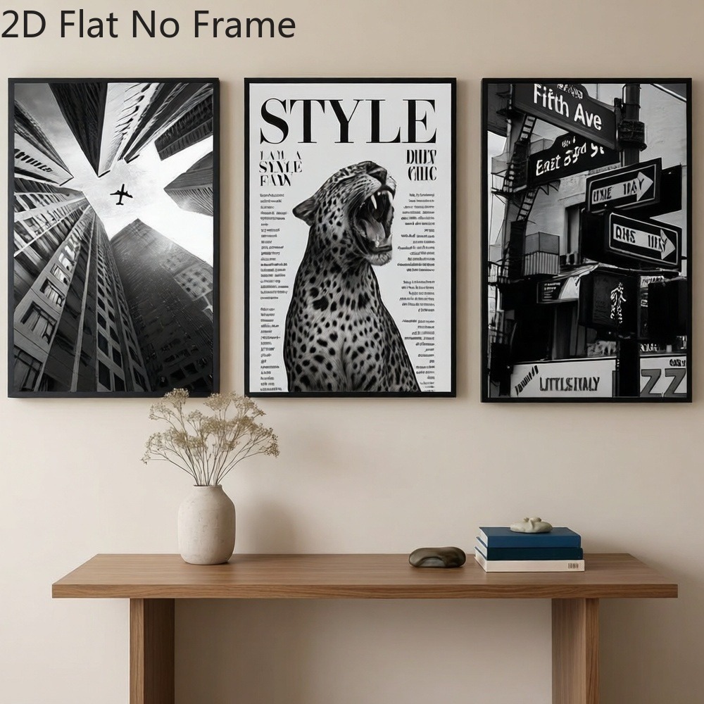 （NO Frame 3PCS）-2D Flat, 2D/FL - Abstract Canvas Set ulasan dan harga