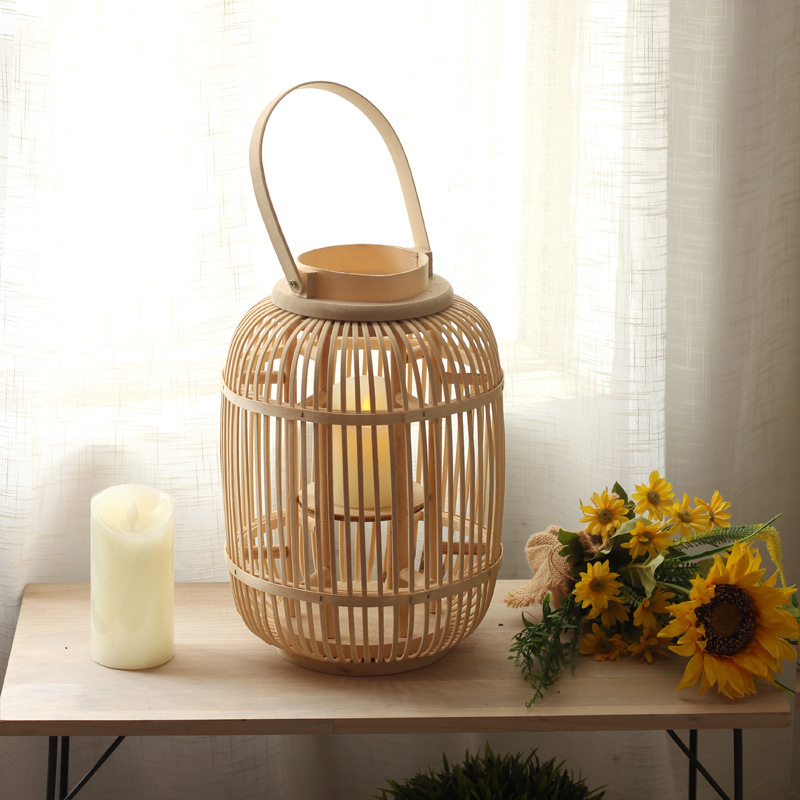 Handmade Bamboo Wind Lamp Floo - Candle Holder Decor ulasan dan harga