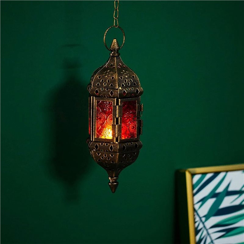 AB34-4 Pcs Hanging Hexagon Dec - Candle Holder Decor ulasan dan harga