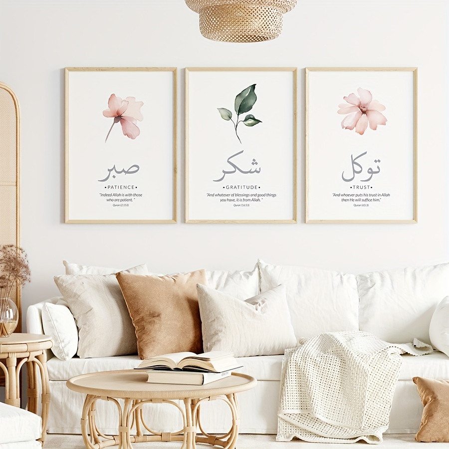 3pcs/set Islamic Qur'an Verses - Abstract Canvas Set ulasan dan harga
