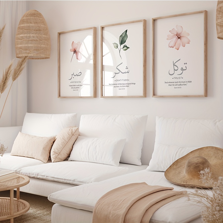 3pcs/set Islamic Qur'an Verses - Abstract Canvas Set ulasan dan harga