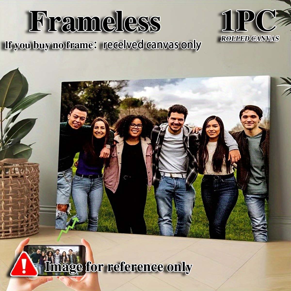 Custom 2D Photo Canvas Wall Ar - Picture Frame ulasan dan harga