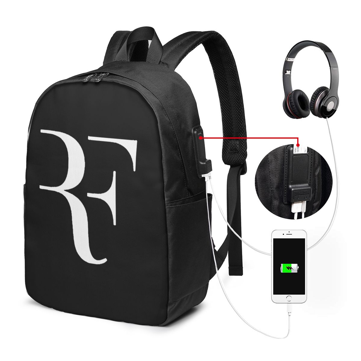Roger Federer Backpack Travel  - Wall Sticker ulasan dan harga