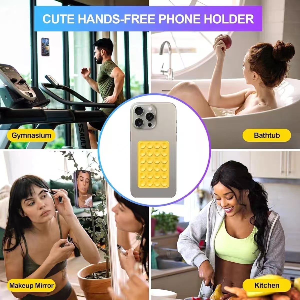 Silicone Suction Cup Phone Hol - Wall Sticker ulasan dan harga